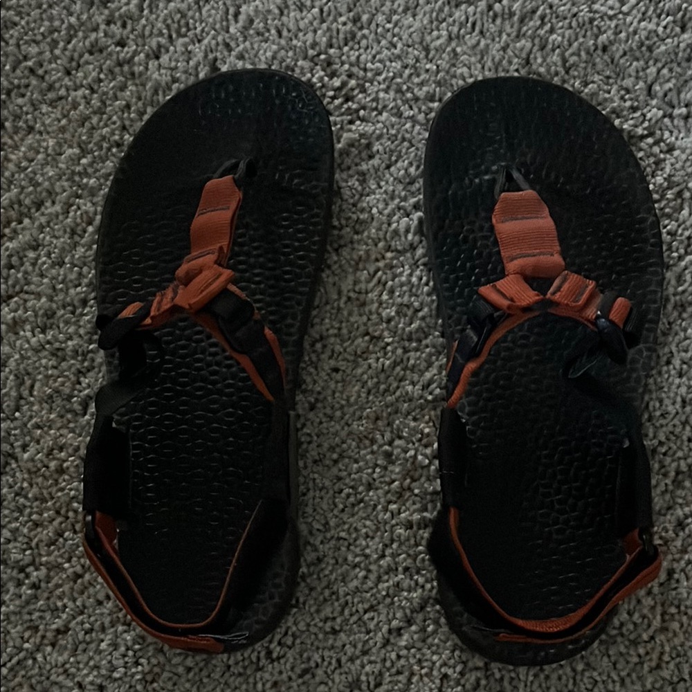 Stylish Black and Orange Sandals